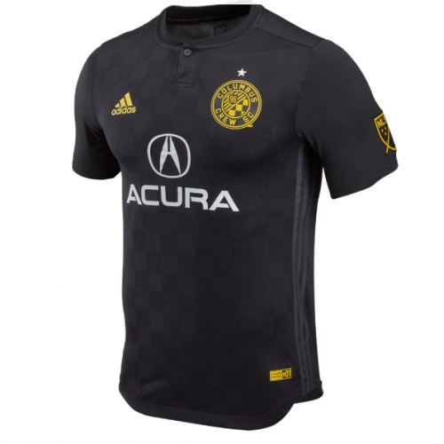 18-19 Match Version Columbus Crew SC Away Black Soccer Jersey Shirt